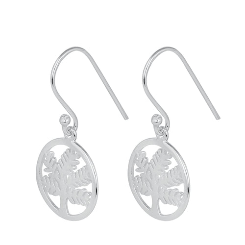 Sterling Silver Tree of Life Hook Earrings