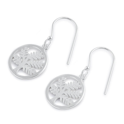 Sterling Silver Tree of Life Hook Earrings