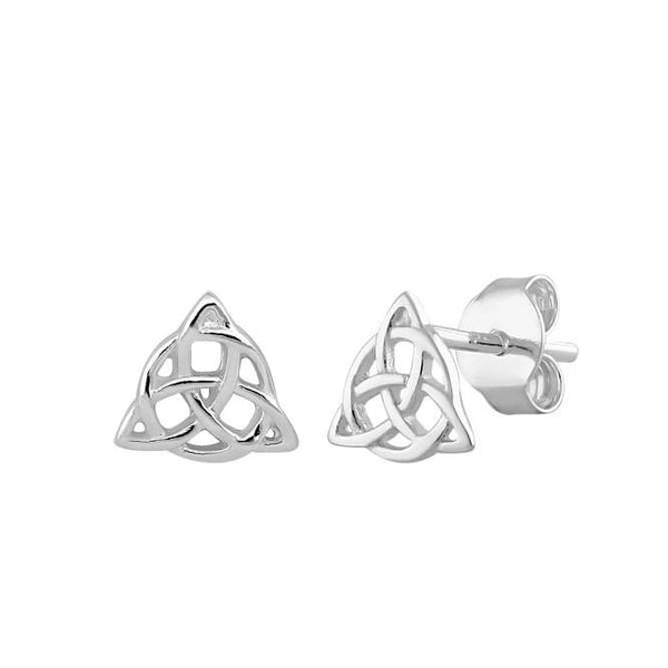 Sterling Silver Triquetra Charmed Earrings