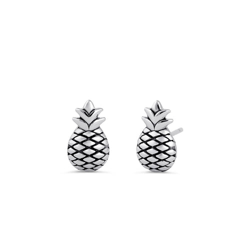Sterling Silver Pineapple Earrings