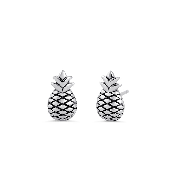 Sterling Silver Pineapple Earrings