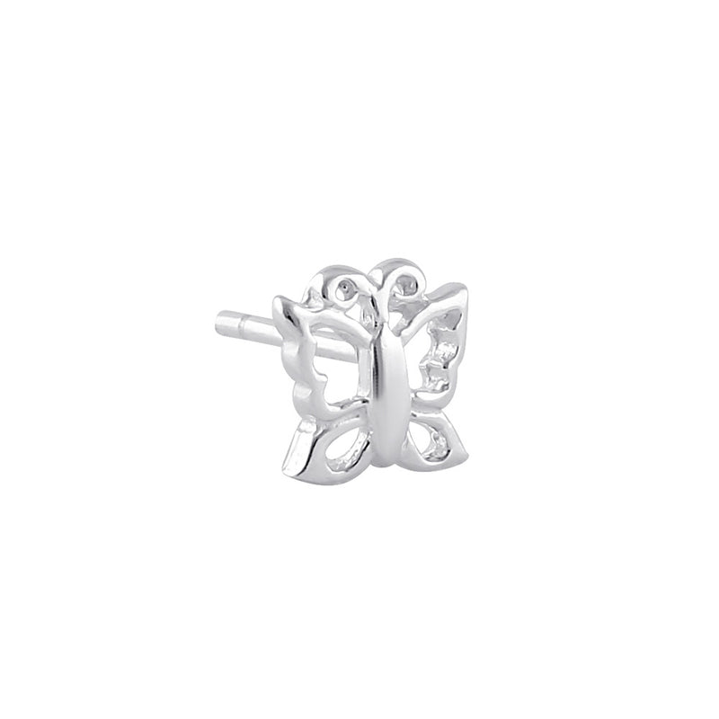 Sterling Silver Butterfly Stud Earrings