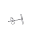 Sterling Silver Flat Circle Stud Earrings