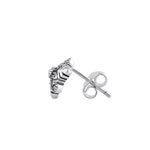 Sterling Silver Snowflake Marcasite Stud Earrings