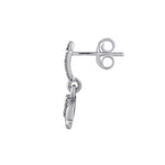 Sterling Silver Baby Elephant Marcasite Dangle Earrings