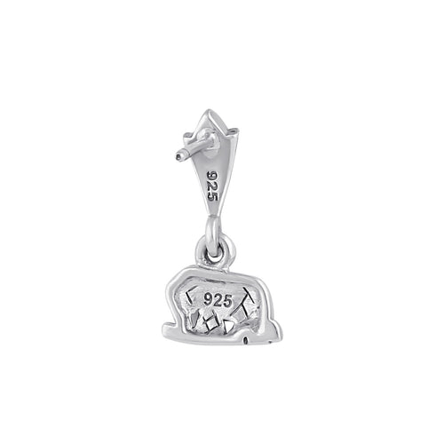 Sterling Silver Baby Elephant Marcasite Dangle Earrings