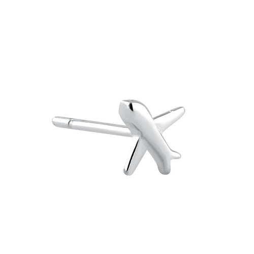 Sterling SIlver Airplane Stud Earrings