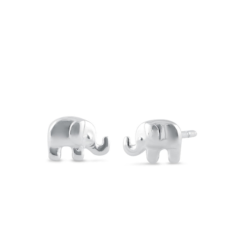 Sterling SIlver Elephant Stud Earrings