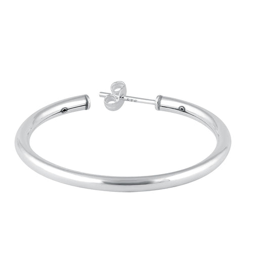 Sterling Silver 2.5mm x 45.0mm Hoop Earrings