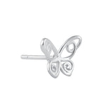 Sterling Silver Cute Butterfly Stud Earrings