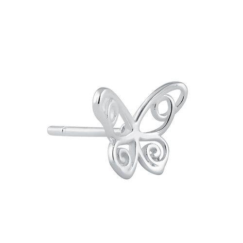 Sterling Silver Cute Butterfly Stud Earrings