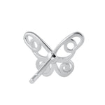 Sterling Silver Cute Butterfly Stud Earrings