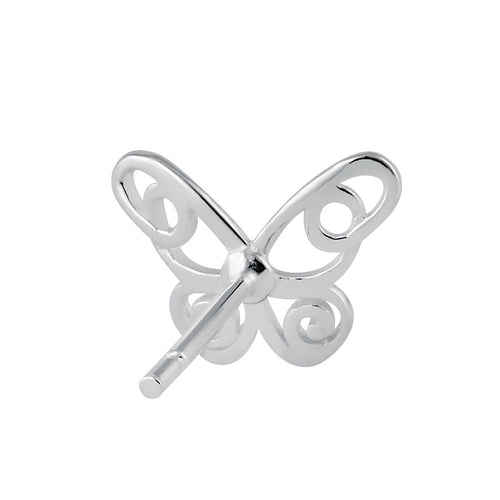 Sterling Silver Cute Butterfly Stud Earrings
