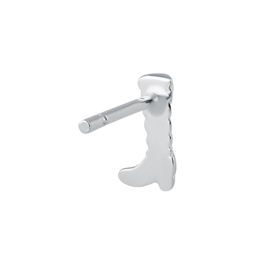 Sterling Silver Boot Stud Earrings