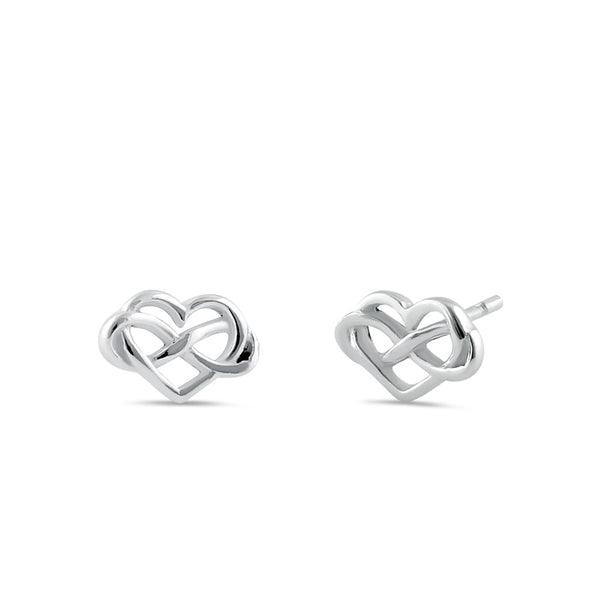 Sterling Silver Infinite Love Stud Earrings