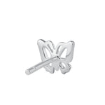 Sterling Silver Dainty Butterfly Stud Earrings