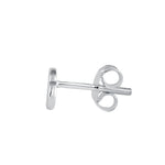 Sterling Silver Cross in Heart Stud Earrings