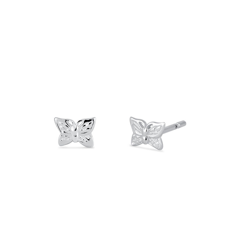 Sterling Silver Small Butterfly Stud Earrings