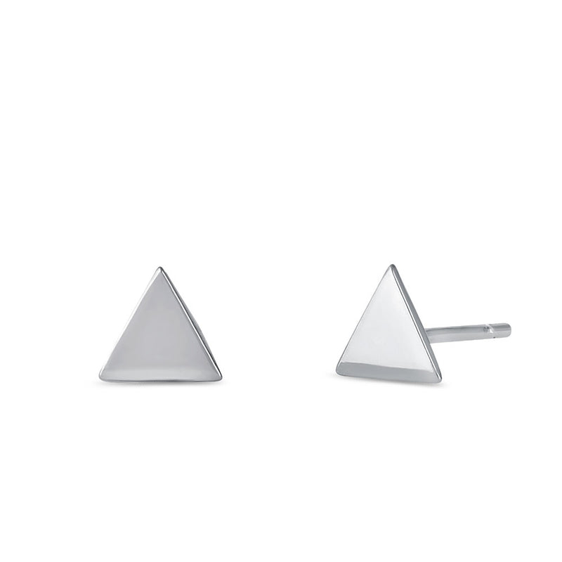 Sterling Silver Triangle Earrings