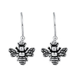 Sterling Silver Bee Dangle Earrings