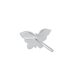 Sterling Silver Pink Enamel Butterfly Earrings