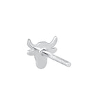 Sterling Silver Bull Head Earrings