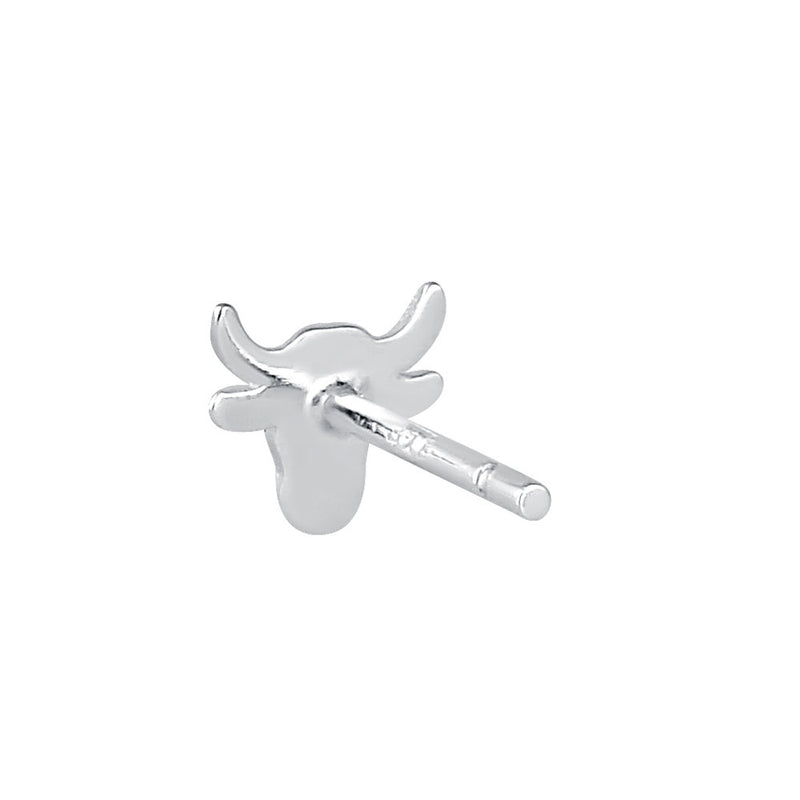 Sterling Silver Bull Head Earrings