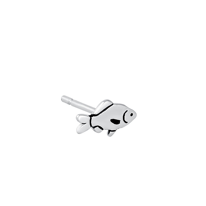 Sterling Silver Fish Earrings