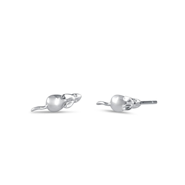 Sterling Silver Mouse Earrings