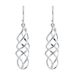 Sterling Silver Intertwined Earrings
