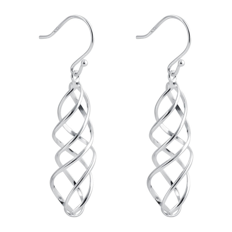 Sterling Silver Intertwined Earrings