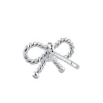 Sterling Silver Rope Bow Earrings