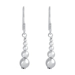 Sterling Silver Bead Tier Earrings