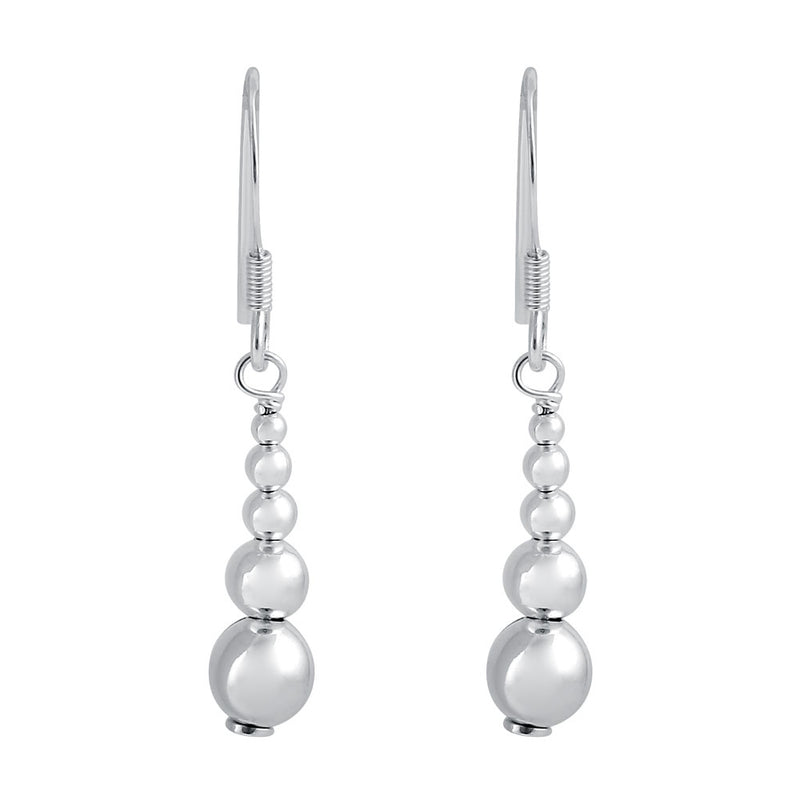 Sterling Silver Bead Tier Earrings