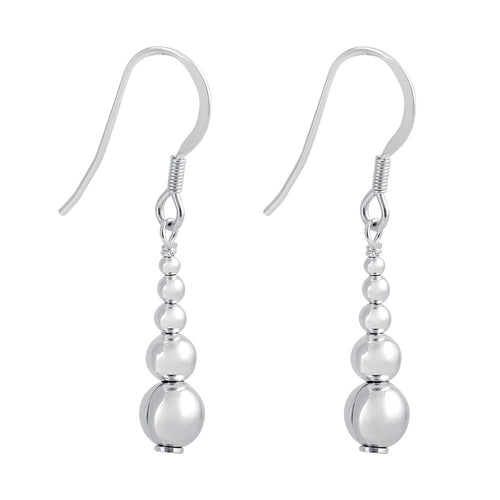 Sterling Silver Bead Tier Earrings