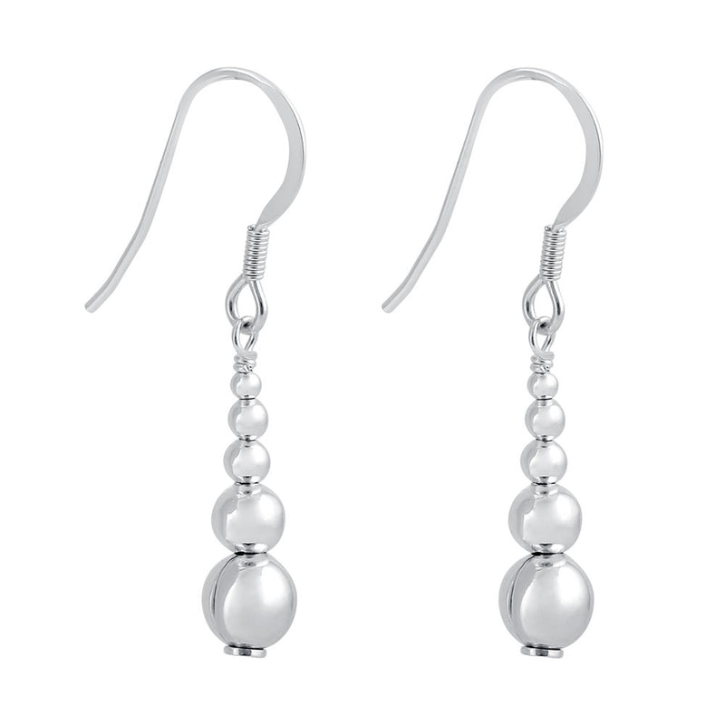 Sterling Silver Bead Tier Earrings