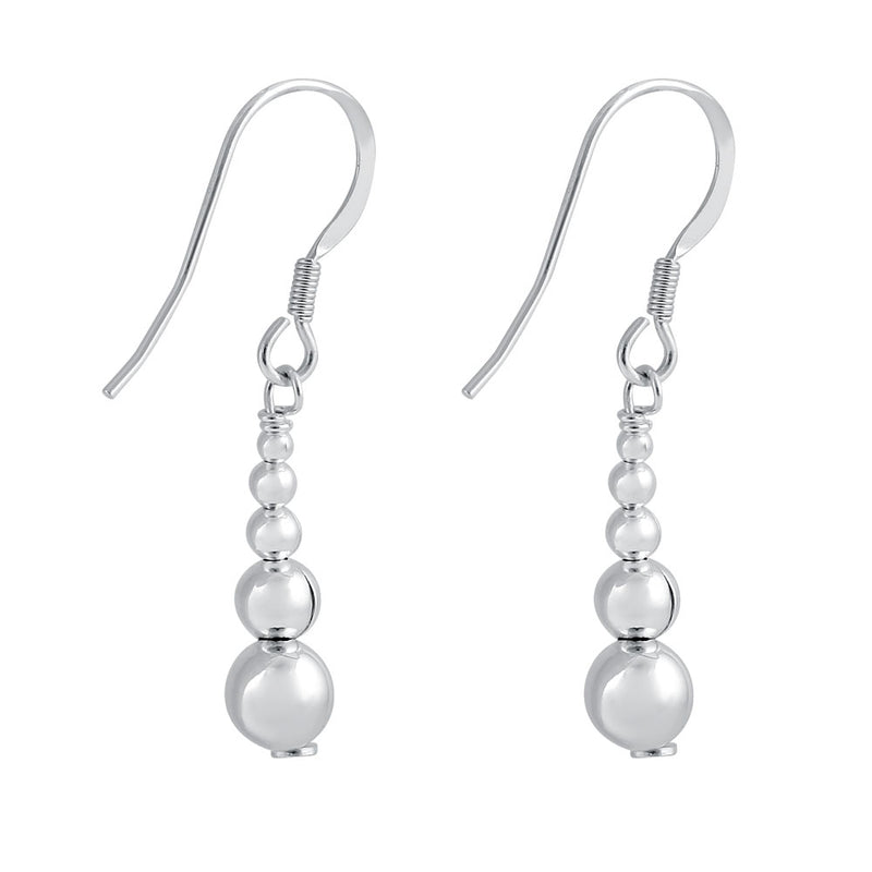 Sterling Silver Bead Tier Earrings