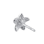Sterling Silver Hibiscus Earrings