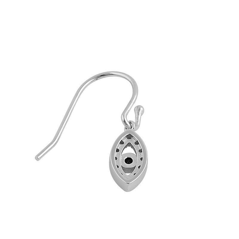 Sterling Silver Evil Eye Dangle Earrings
