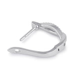 Sterling Silver Clear CZ Twist Hoop Earrings