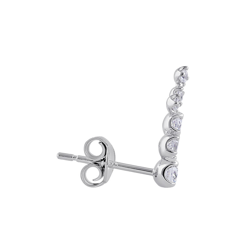 Sterling Silver Dazzle Climber Earrings