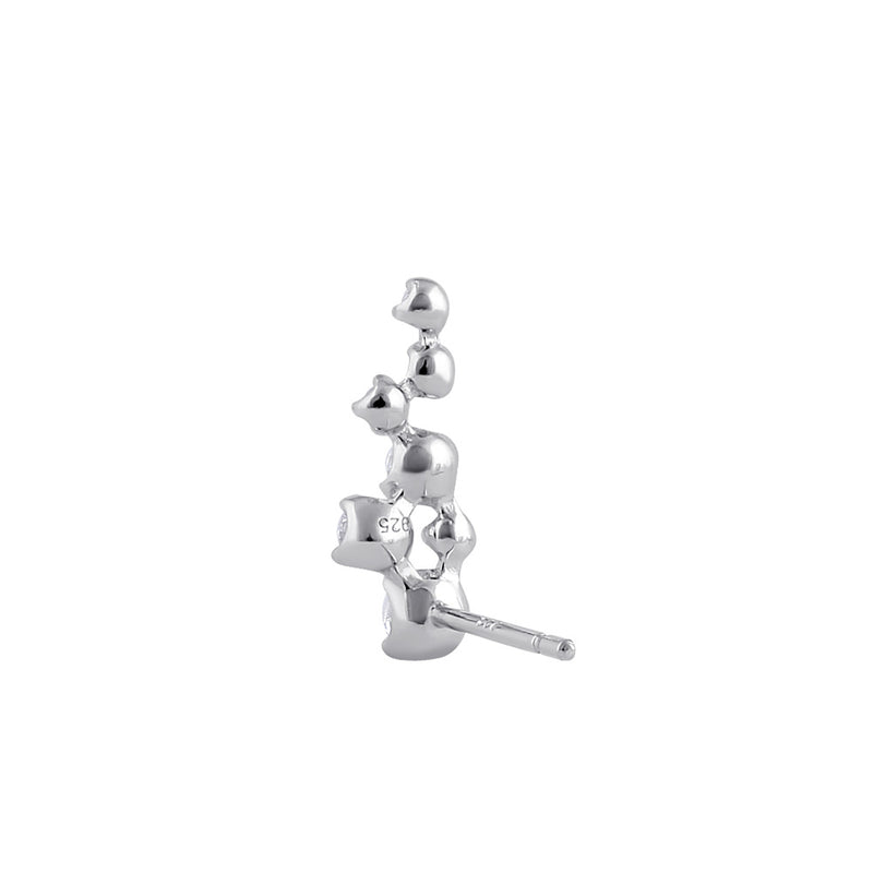 Sterling Silver Dazzle Climber Earrings