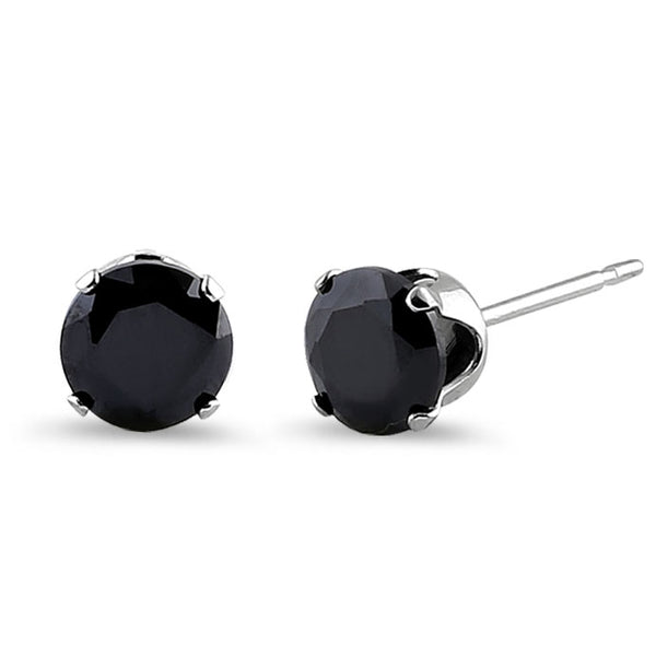 1.00 Ct. Black CZ Earrings