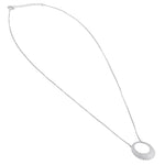 Sterling Silver Round Hammered Necklace