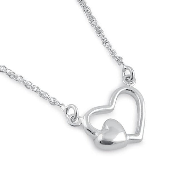 Sterling Silver Mother's Heart Necklace