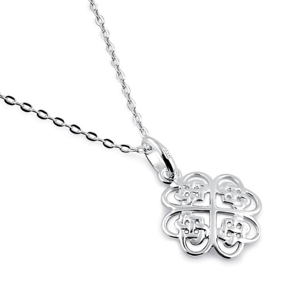 Sterling Silver Celtic Flower Necklace