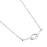 Sterling Silver Trendy Knot Necklace