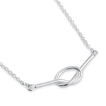 Sterling Silver Trendy Knot Necklace