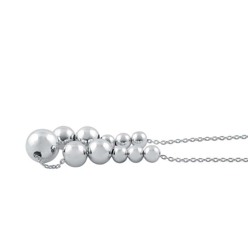 Sterling Silver Tier Bead Necklace