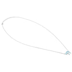 Sterling Silver White Lab Opal Health Symbol Necklace